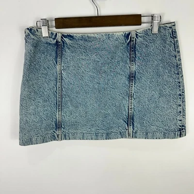 Minifalda HM Dividida 6 Azul Denim Y2K Años 90 Grunge Indie Sleaze Streetwear Foto 1 de 4