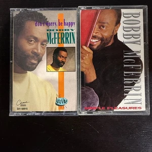 Bobby McFerrin Cassette Tapes Lot Don't Worry Be Happy Simple Pleasures Music - Picture 1 of 4