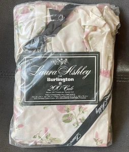 Vintage Laura Ashley Burlington Pink Morning Glory Floral 2 Standard Kissenbezüge NEU - Bild 1 von 7