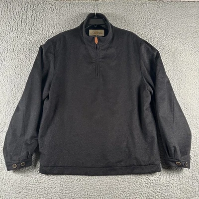 Peter Millar Cashmere 1/4 Zip Jacket Mens XL Gray Silk Lined Pullover - Image 1 of 4