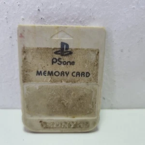 PS1 Official Memory Card  playstation 1,- PSone original grey + FREE POST - Picture 1 of 6