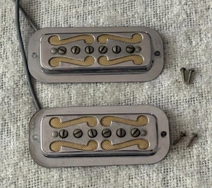 Vintage USA DeArmond Goldfoil Mustache PICKUP SET Harmony Silvertone Airline - Bild 1 von 10