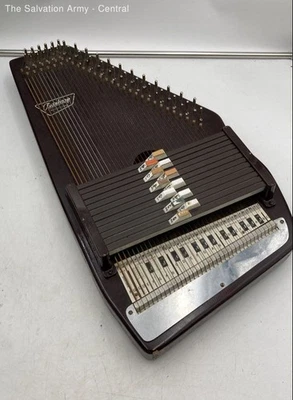 Oscar Schmidt Brown Wooden 12 Chords 34 Strings Autoharp In Hard Case - Image 1 of 4