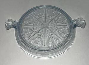 VTG Anchor Hocking Fire-King Oven Glass Philbe Blue 2-Handled Trivet/Hot Plate - Picture 1 of 8