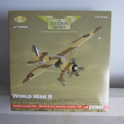 CORGI 1:72 Scale Westland Lysander Mk1 –L6877/JV-W 6 Sqn RAF, Palestine, 1940 - Image 1 of 3