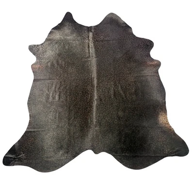 Alfombra de cuero de vaca leopardo sobre fondo negro tamaño: 7,5x7 pies Z-118 Foto 1 de 4