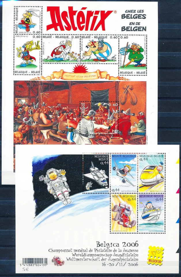 XE55844 Belgium Asterix comics youth stamp expo sheets XXL MNH - Image 1 of 1