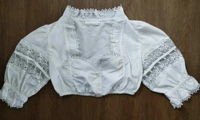 Stockerpoint Dirndlbluse, Puffärmel, weiß, Gr. 34, Top - Bild 1 von 4