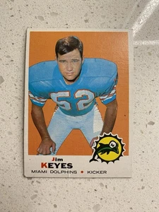 Jim Keyes Miami Dolphins 1969 Topps Football Card #253 - Picture 1 of 2