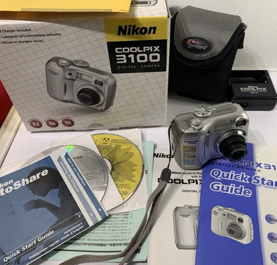 Nikon Coolpix S3100 – Silver – 3.2MP Compact Digital Camera – Boxed – Tested - Image 1 of 4