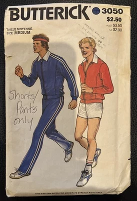 Pantalones de entrenamiento Butterick 3050 de colección con patrón de costura para hombre medianos 38-40 solo sin cortar Foto 1 de 3