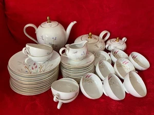 ESCHENBACH 52 piezas porcelana CAFÉ TÉ servicio vajilla 12 personas LIBÉLULA DE HIERBAS - Imagen 1 de 23