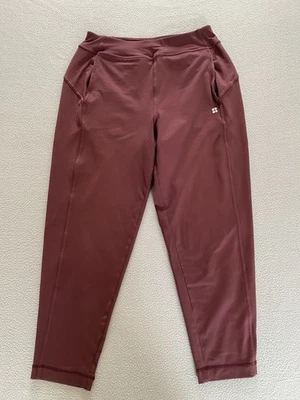 SWEATY BETTY YOGA TAPER TROUSERS BURGUNDY GARY SZ XS 8 SHORT WOMENS SEE DETAIL - Image 1 of 4