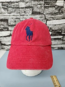 Polo Ralph Lauren Hat Cap Strap Back Red Blue Big Pony One #3 MCMLXVII Dad Hat - Picture 1 of 6