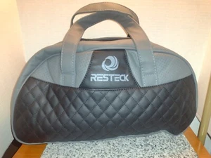 Gray and Black Duffle Bag. Resteck. Size: 14" Long X 8" High X 6" Wide. NEW. - Picture 1 of 3