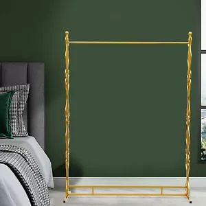 Heavy Duty Gold Clothes Rail Clothes Rack Wedding Clothes Garment Rack Gold NEW - Picture 1 of 5