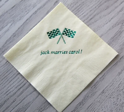 500 personalized beverage napkins wedding baby shower graduation party custom - Image 1 of 4