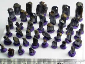 Red Rutile terminated Crystals with nice luster- Zagi mountain Pak. 42 pcs. SB3 - Picture 1 of 7