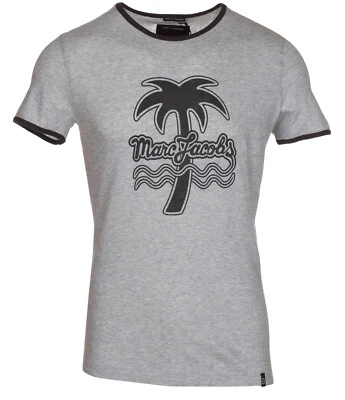 Marc Jacobs Men's Grey Palm Tree Print Crewneck T-Shirt - Gray - S - Image 1 of 4