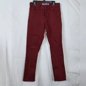 Crazy 8 Boys Burgundy Rocker 5 Pocket Styling Preppy Skinny Stretch Jeans Sz 12 - Picture 1 of 5
