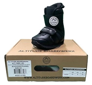 SMALL KIDS’ UNISEX ALTITUDE "RIPSTER JR" HOOK & LOOP SNOWBOARD BOOTS SIZE: 10C - Picture 1 of 8