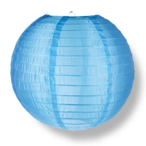 Linterna de nailon azul serenity de 18", costilla uniforme, decoración duradera colgante - Imagen 1 de 2