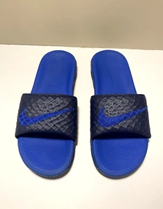 Nike Benassi Solarsoft Men's Size 7 Slides Sandals Midnight Navy 705474-440 EUC - Picture 1 of 8