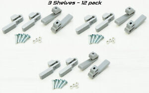 IKEA Detolf Shelf Clips - Add Shelves / Change Shelf Height (4-24 pack) SILVER