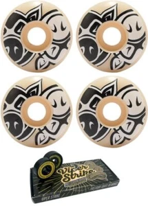 Pig Wheels Combo Skateboard Wheels - 56mm 99a + bearings - Picture 1 of 4