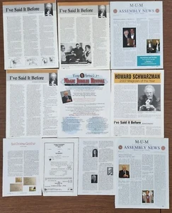 Howard Schwarzman collection 12 items from MUM to The Linking Ring plus obituary - Picture 1 of 1