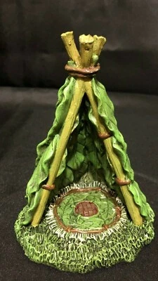 FAIRY GARDEN ACCENTS WINDMILL, AWNING WITH MUSHROOMS, LEAF TENT - Image 1 of 4