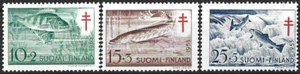Finland 1955. Fish. Sc#B129-B131,  MNH - Picture 1 of 1