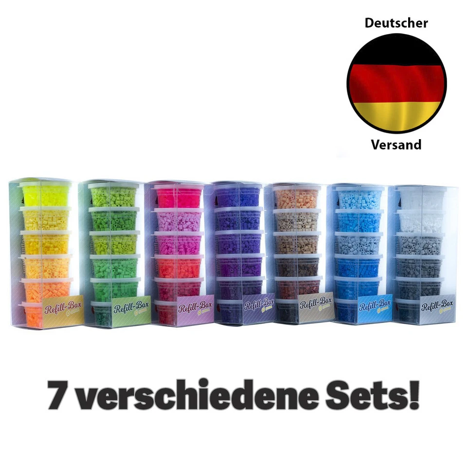 La Manuli 7 Bügelperlen Einzelsets in 42 verschiedenen Farben Perfekt für Kinder