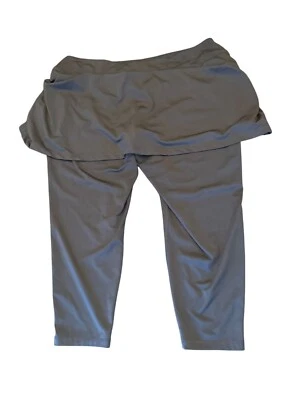 Lands End Womens Black Skirted Leggings 2X 20W/22W Polyester/Spandex - Image 1 of 4