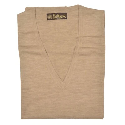 Coxmoore of England Pullunder Gr XL Made in England Sweater Vest Wolle Wool Tan - Bild 1 von 4