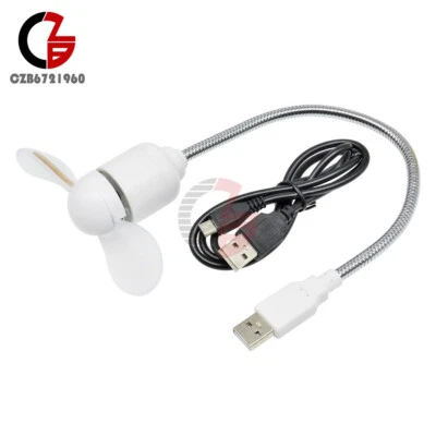 Mini USB LED Fan Powered Cooling Flashing Real Time Display Function - Image 1 of 4