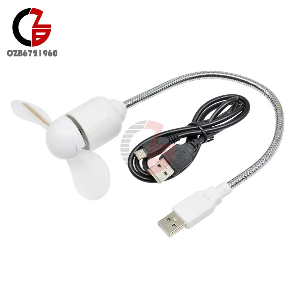Mini USB LED Fan Powered Cooling Flashing Real Time Display Function - Image 1 of 1