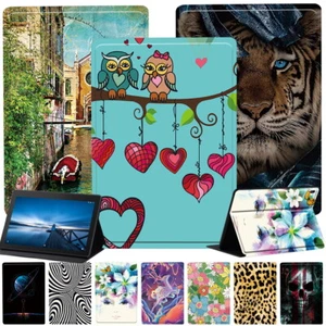 Leather Cover Case For Lenovo Tab E10/M10 /M10 FHD Plus /M10 2nd / M7/ M8 Tablet - Picture 1 of 22