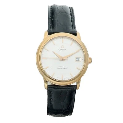 Omega De Ville Prestige 35 mm 18k Yellow Gold Silver Dial Automatic Wrist Watch - Image 1 of 4