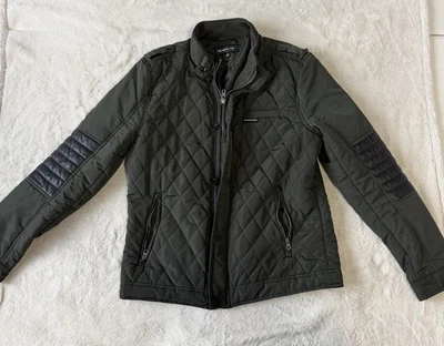 Members Only Mens Quilted Moto Racer Jacket Sz M w/ Faux Leather Trim ~RARE FIND - Image 1 of 4