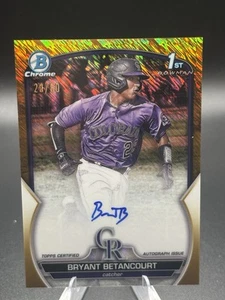2023 Bowman Chrome Bryant Betancourt CPA-BB Gold Shimmer Auto 36/50 - Foto 1 di 3