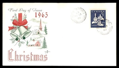 Mayfairstamps Canada FDC 1965 Christmas Gifts Bells First Day Cover aau_78103 - Image 1 of 2