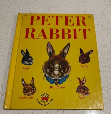 Vintage Peter Rabbit Wonder Book HC 1947 Beatrix Potter Children's Story Book Foto 1 de 4