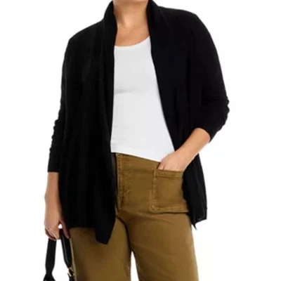 Cardigã Bloomingdale’s Feminino Médio Preto Frente Aberta 100% Cashmere Novo com etiquetas - Imagem 1 de 4
