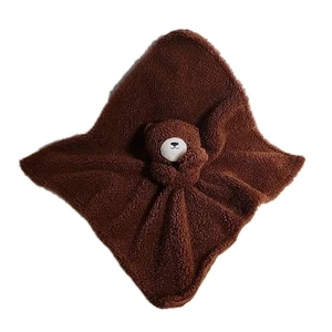 Just One You Carters Teddy Bear Lovey Blanket Dark Brown Fuzzy Ribbed Corduroy - Picture 1 of 4