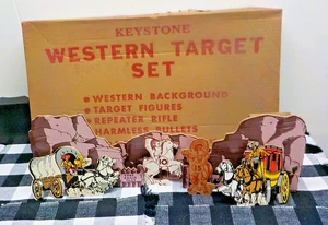 Keystone Western Target Set #825. Originalkarton, Hintergrund, Figuren, - Bild 1 von 7