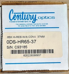 Century Precision Optics 0.65x Wide-Angle Converter 0DS-HR65-37 - Picture 1 of 3