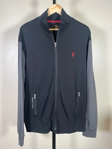 Polo Ralph Lauren $139 Performance Black Gray Track Golf Casual Jacket Sz L - Picture 1 of 11