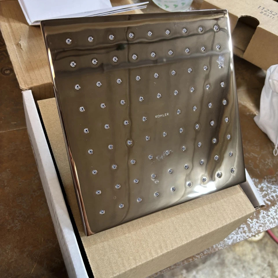 Kohler Contemporary Rose Gold 8” Square Rain Shower Head Retail MSRP $700+ - Image 1 of 4
