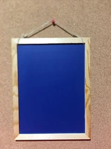 11” X 8.5” Blue Hanging Chalkboard with Wood Border Artminds New - Picture 1 of 4